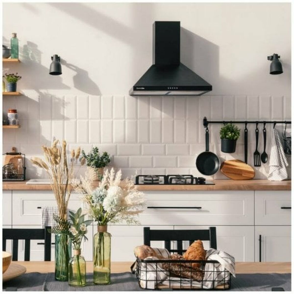 Dekorativ köksfläkt Universal Blue Everest 4060B Svart - 3