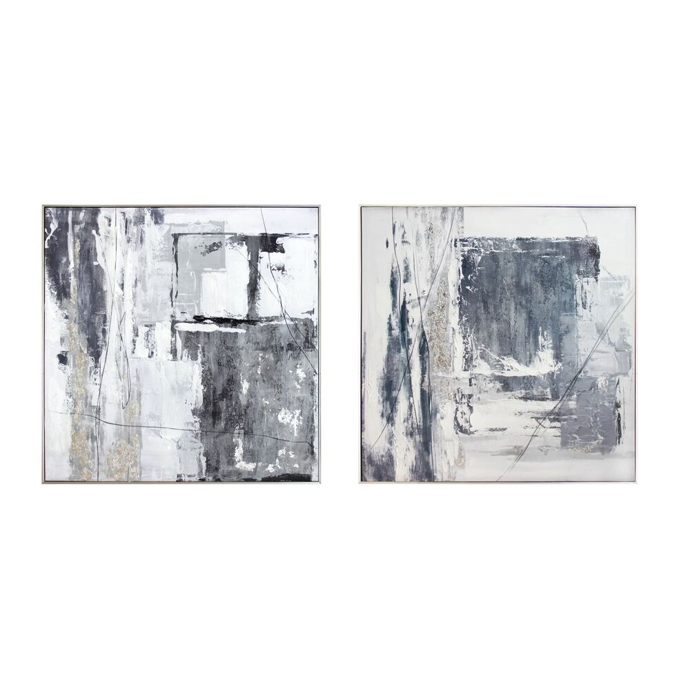 Tavla DKD Home Decor Abstrakt 80 x 3 x 80 cm Modern (2 antal) - 2