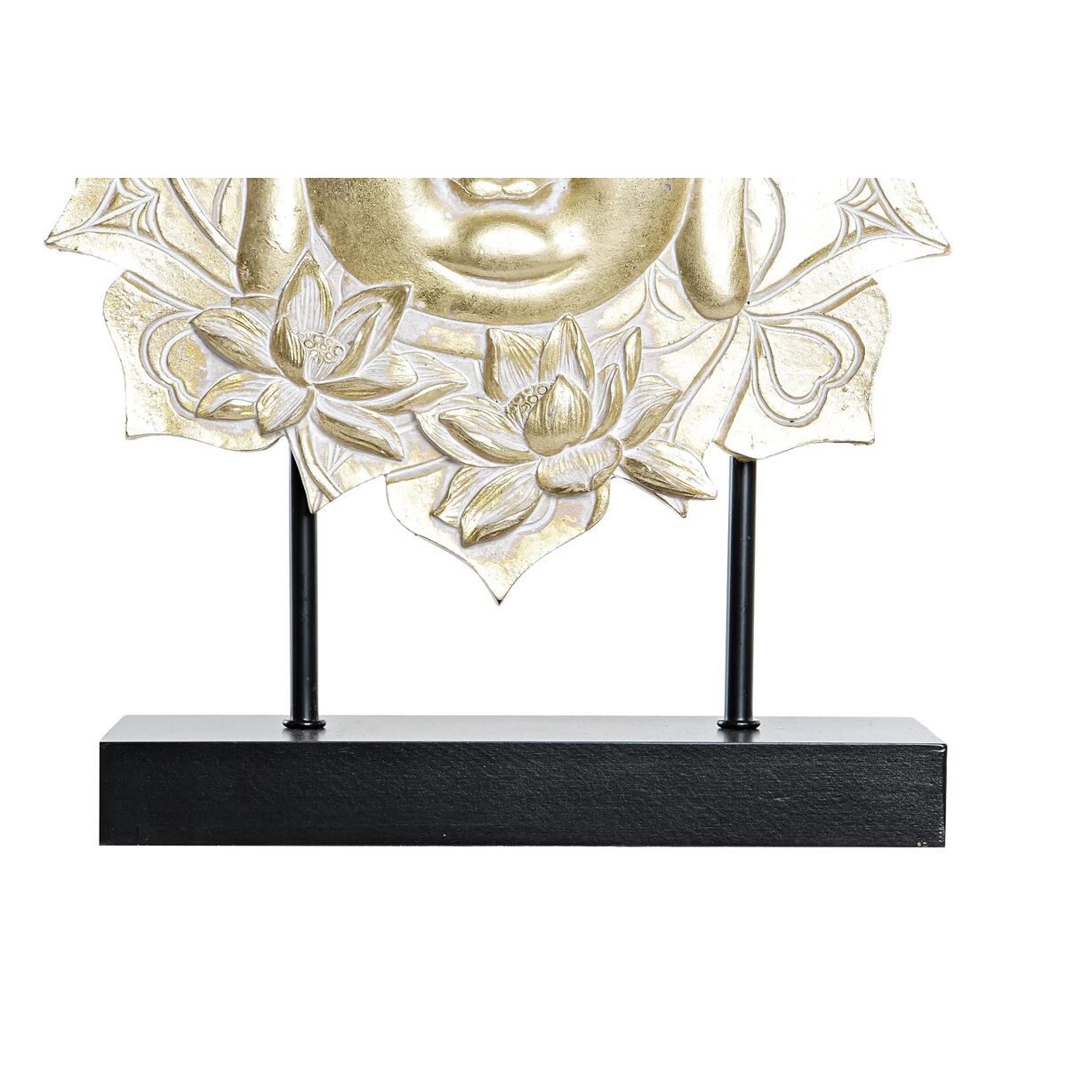 Prydnadsfigur DKD Home Decor 27 x 8 x 33,5 cm Svart Gyllene Buddha Orientalisk (2 antal) - 3