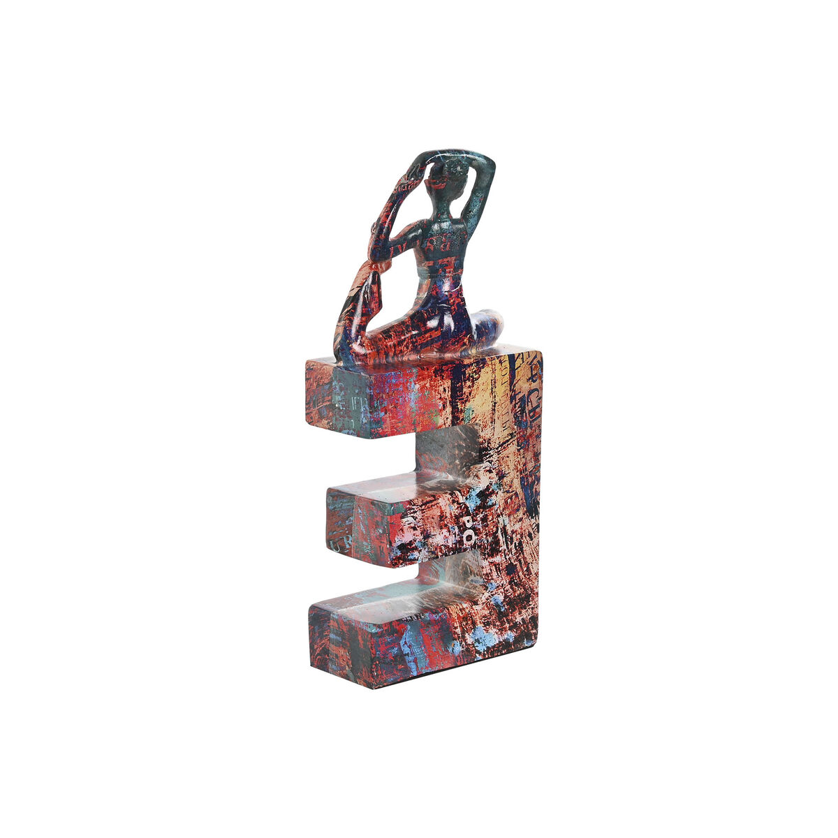 Prydnadsfigur Home ESPRIT LOVE Multicolour Harts Yoga 12,5 x 5 x 22 cm (4 Delar) - 3