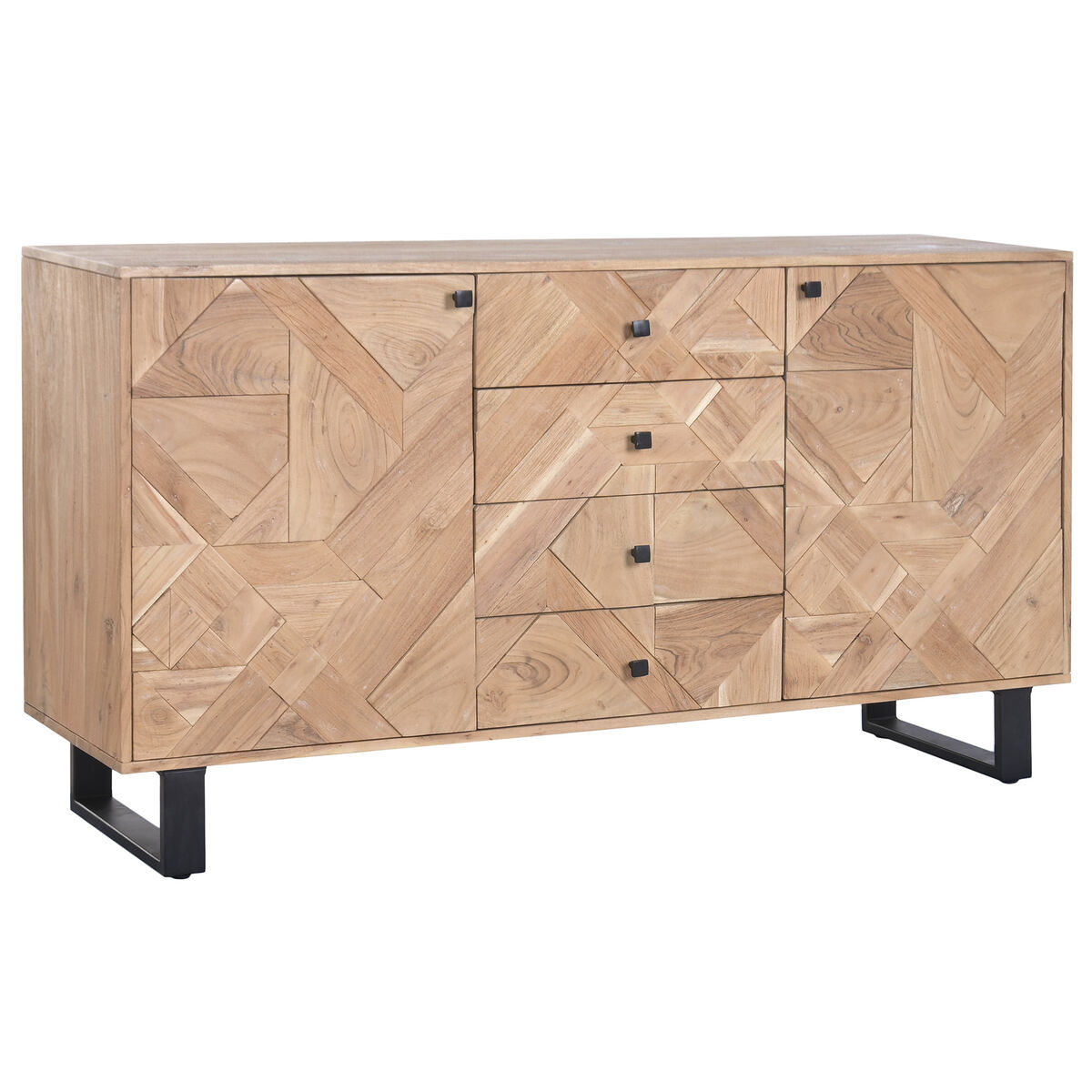 Skänk Home ESPRIT Metall Akaciaträ 160 x 40 x 85 cm