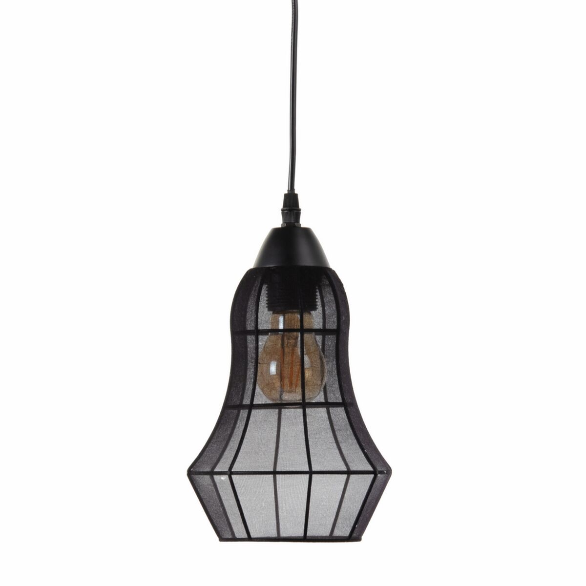Taklampa Svart Metall Ø 15 cm
