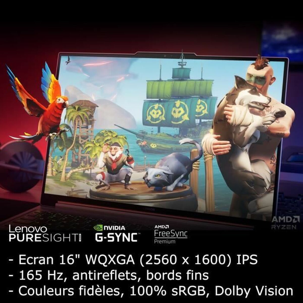 Bärbar dator Lenovo Legion S5 16ARP9 16" amd ryzen 7 7435HS 16 GB RAM 512 GB SSD Nvidia Geforce RTX 4070 - 4