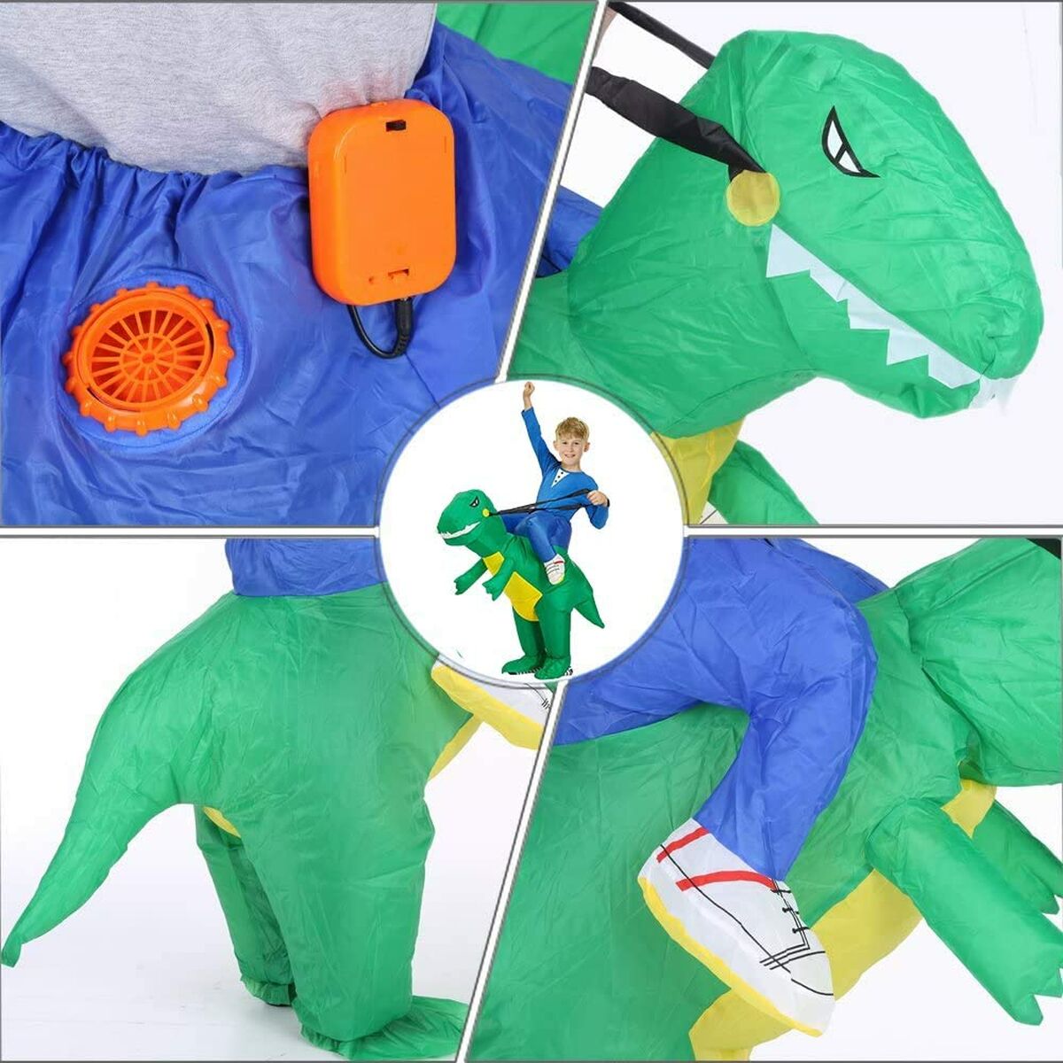 Maskeraddräkt för barn COS-GY525 L Dinosaurie (Renoverade B) - 2