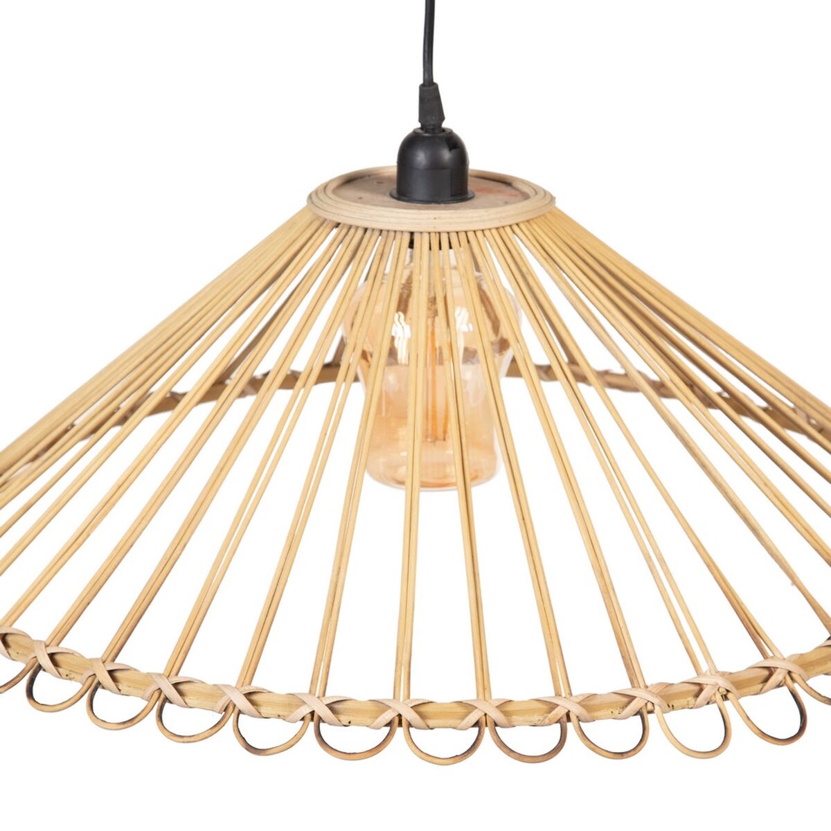 Taklampa 57 x 57 x 20,5 cm Naturell Bambu 220 V 240 V 60 W (2 antal) - 4