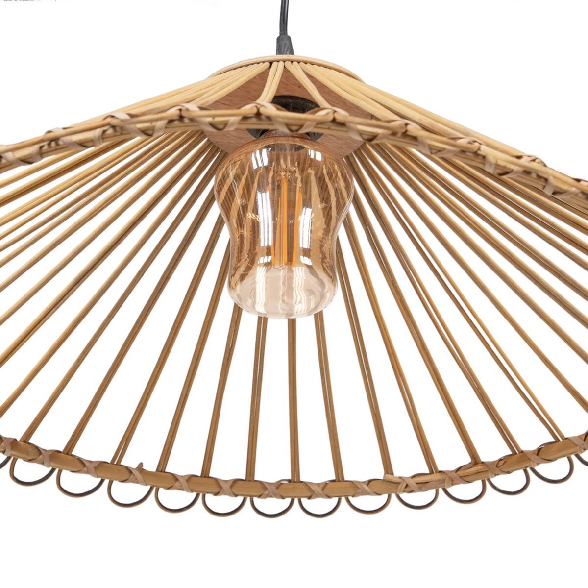 Taklampa 57 x 57 x 20,5 cm Naturell Bambu 220 V 240 V 60 W (2 antal) - 6
