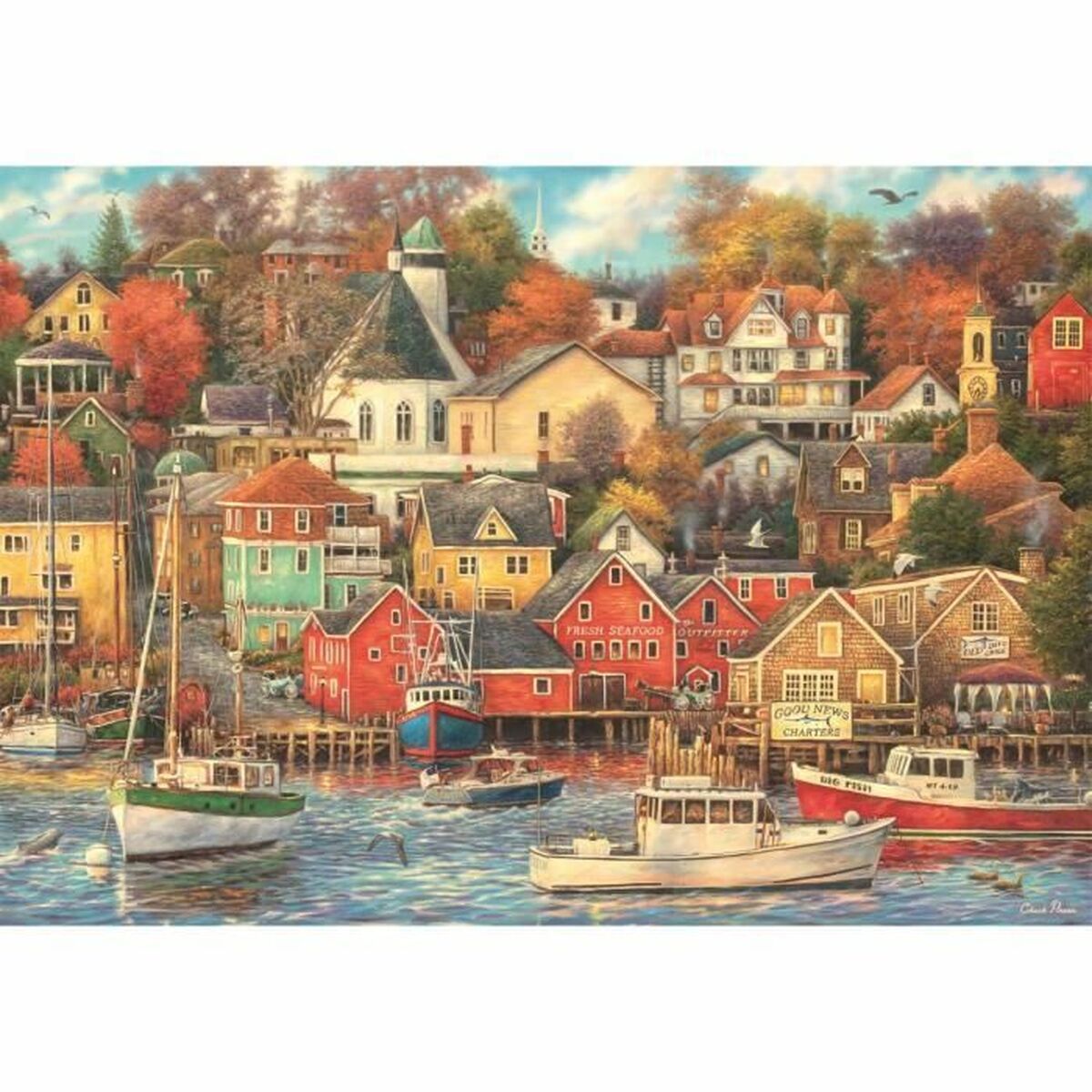 Pussel Clementoni Good Times Harbor 1500 Delar - 2