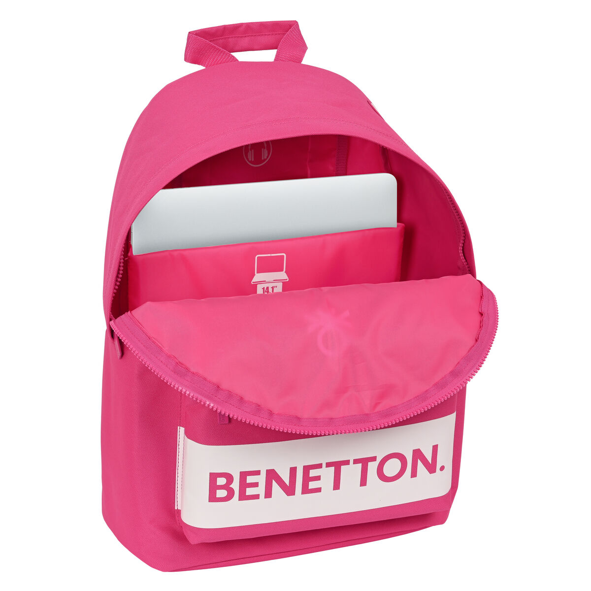 Laptopryggsäck Benetton  benetton  Fuchsia (31 x 41 x 16 cm) - 2
