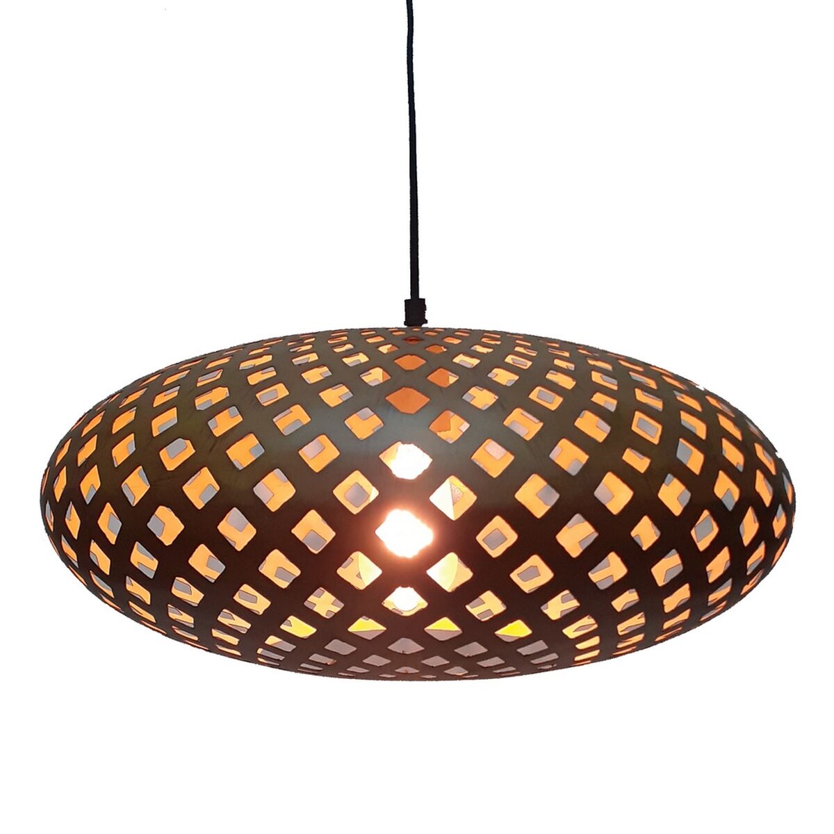 Taklampa 44 x 44 x 20 cm Gyllene Metall Kräm