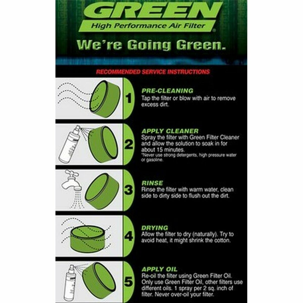 Luftfilter Green Filters - 5