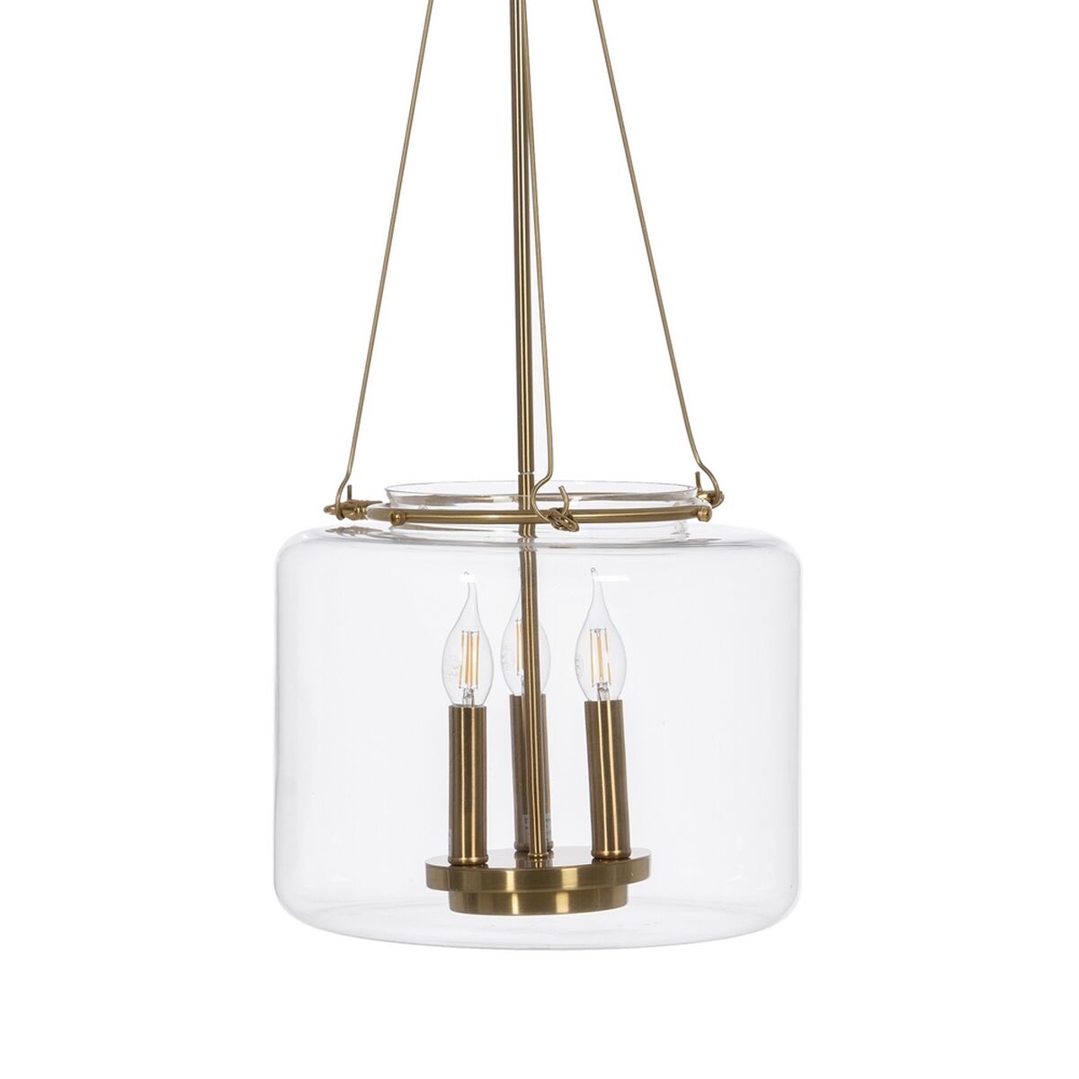 Taklampa Gyllene Glas Järn 220-240 V 35 x 35 x 72 cm