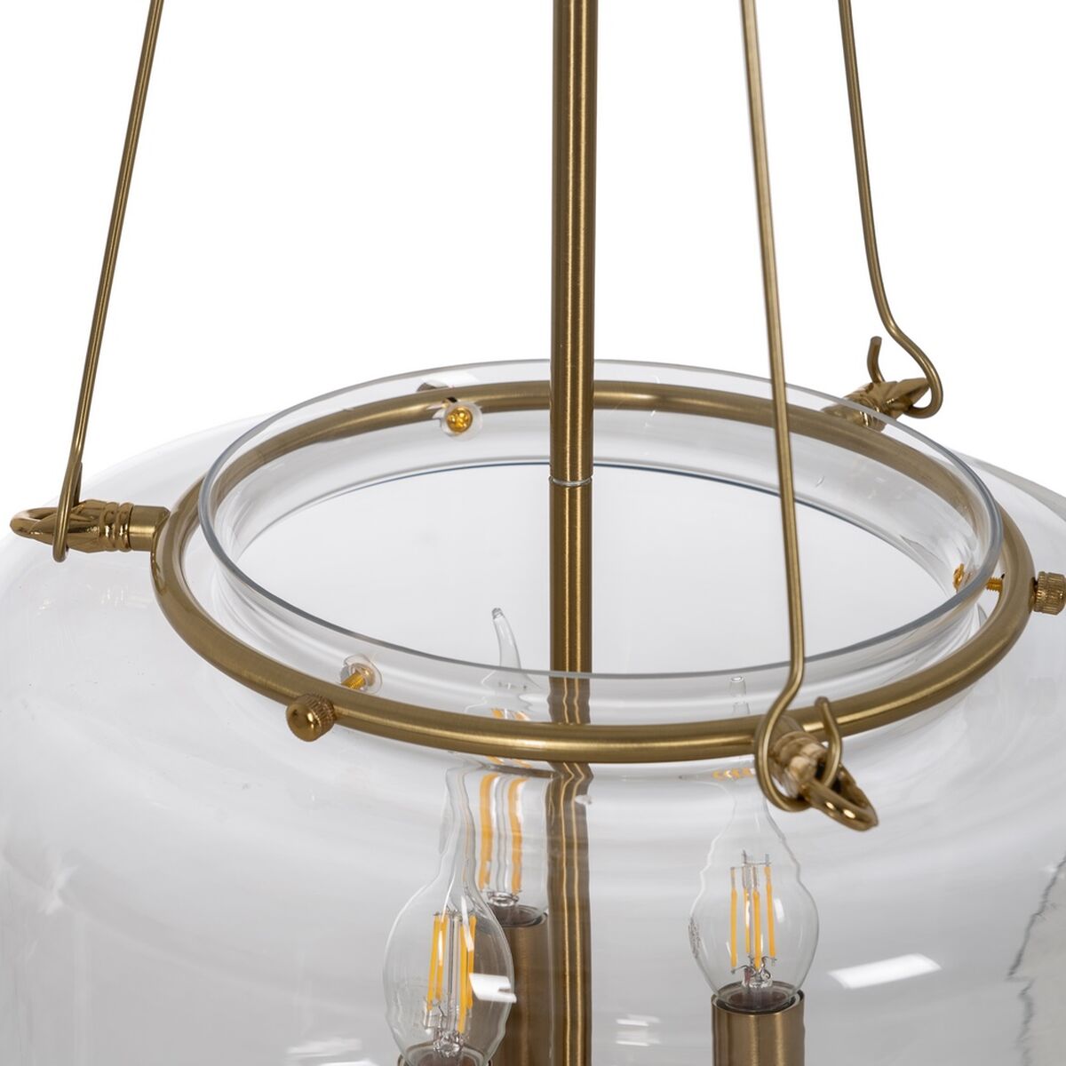 Taklampa Gyllene Glas Järn 220-240 V 35 x 35 x 72 cm - 3