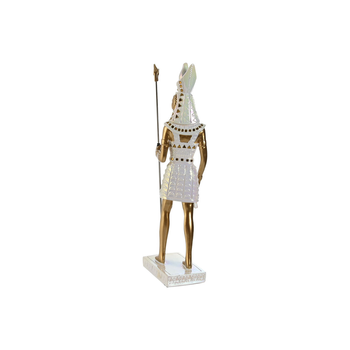 Prydnadsfigur Home ESPRIT Vit Gyllene Harts Orientalisk Egyptier 7 x 11,5 x 36 cm (2 antal) - 4