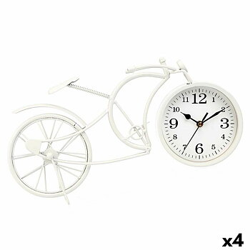 bordsklocka Gift Decor Vit Cykel (4 antal)