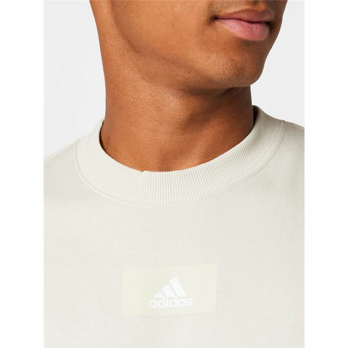 Tröja utan huva Herr Adidas FeelVivid Drop Shoulder Beige - 3