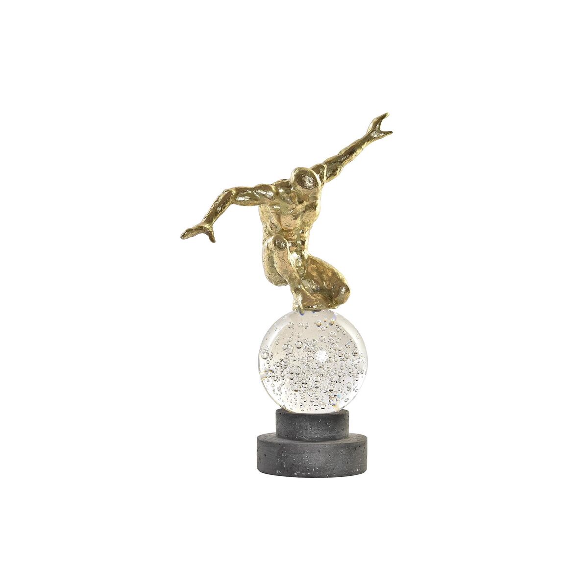 Prydnadsfigur DKD Home Decor Glas Gyllene Harts Män (28 x 12 x 38 cm) - 5
