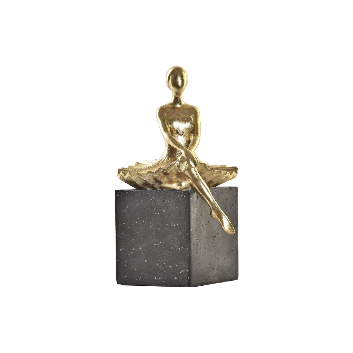 Prydnadsfigur DKD Home Decor Ballerina Gyllene Harts Mörkgrå (21,5 x 23 x 32 cm) - 7