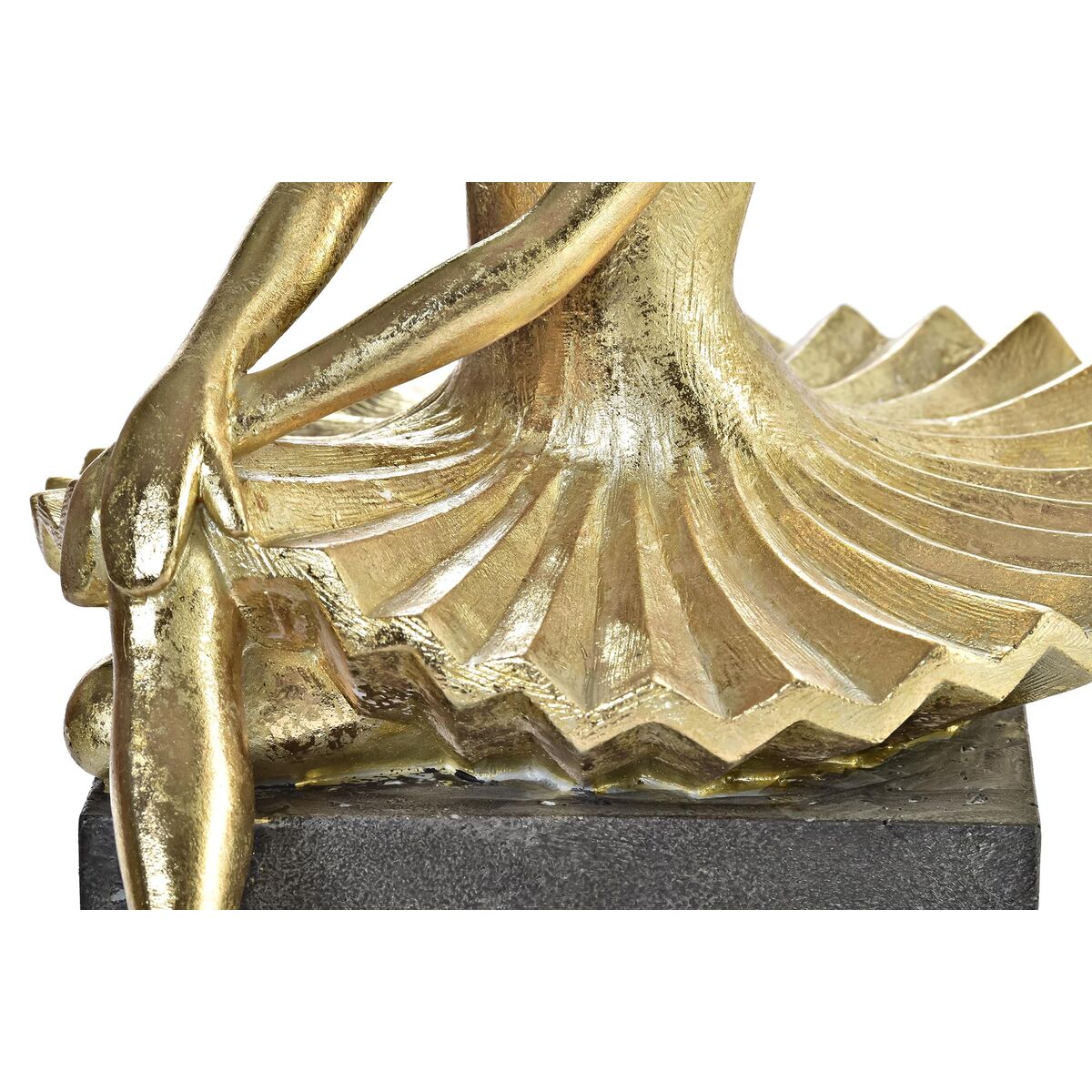 Prydnadsfigur DKD Home Decor Ballerina Gyllene Harts Mörkgrå (21,5 x 23 x 32 cm) - 6