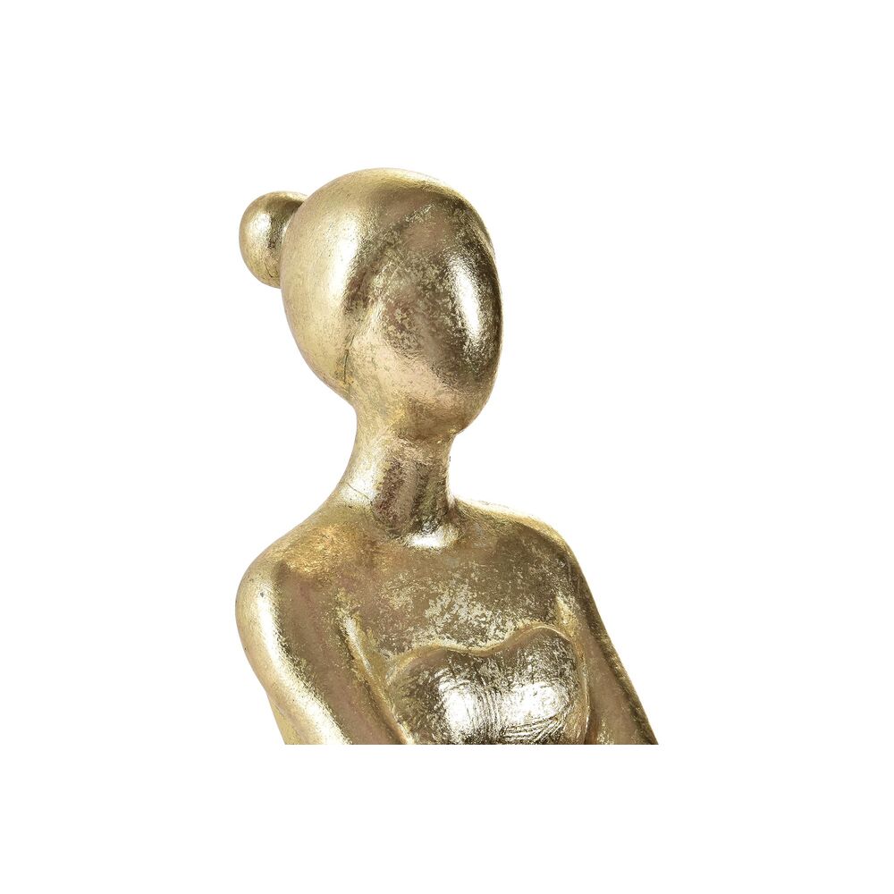 Prydnadsfigur DKD Home Decor Ballerina Gyllene Harts Mörkgrå (21,5 x 23 x 32 cm) - 2