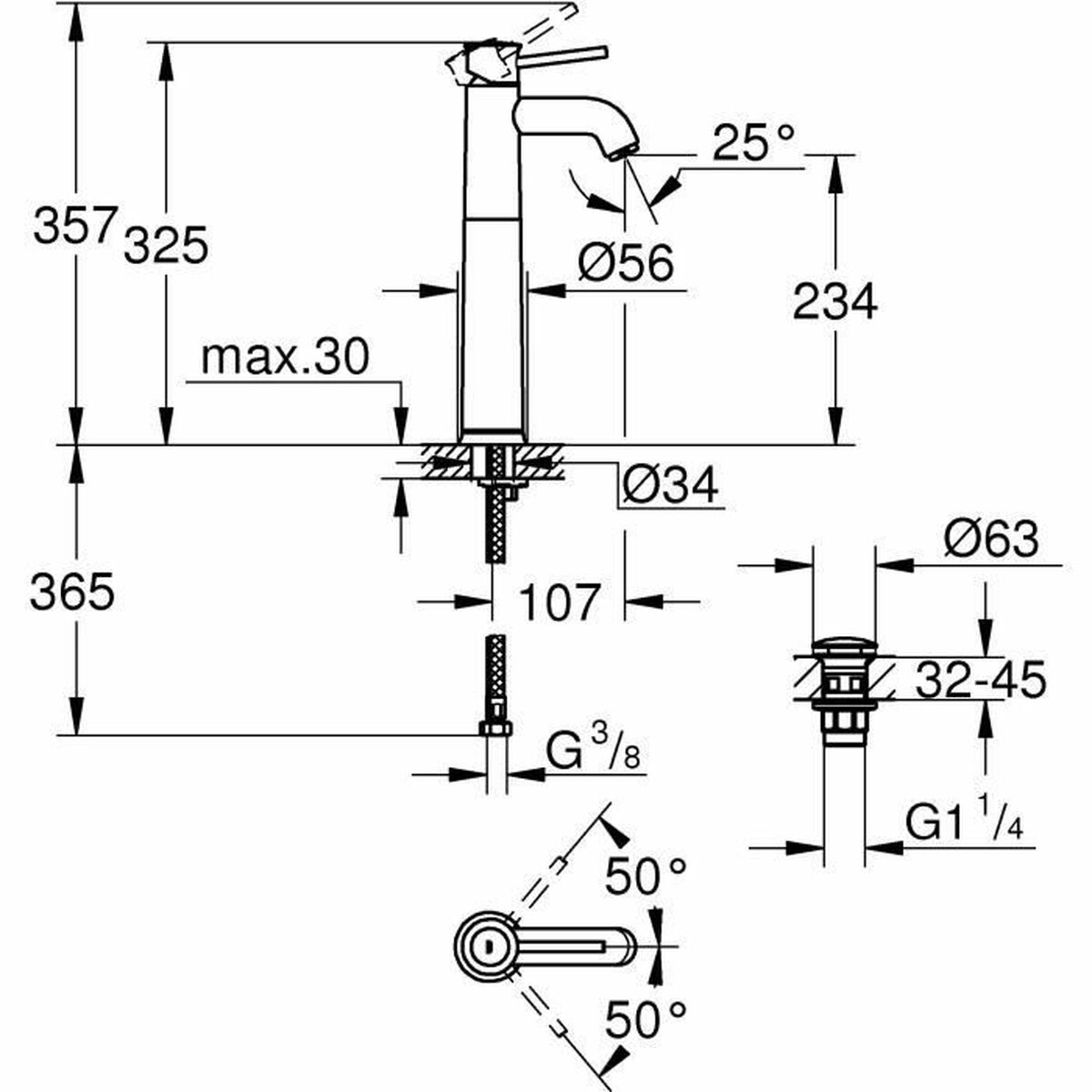 Blandare Grohe Metall - 4