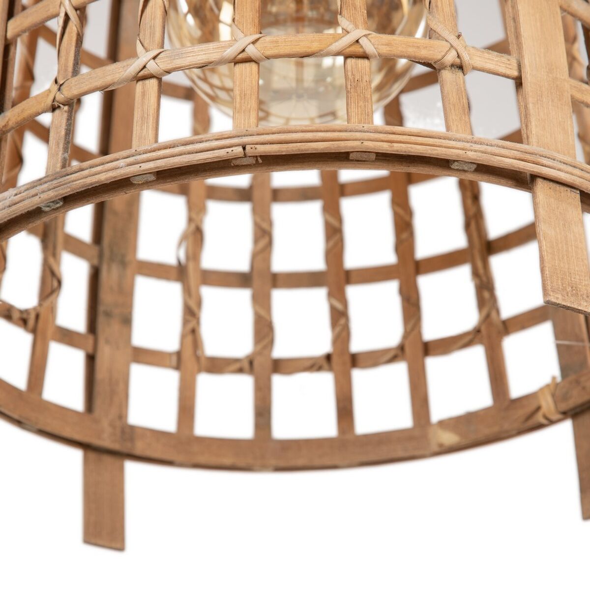 Taklampa 33,5 x 33,5 x 48,5 cm Naturell Bambu 220 V 240 V 60 W - 5