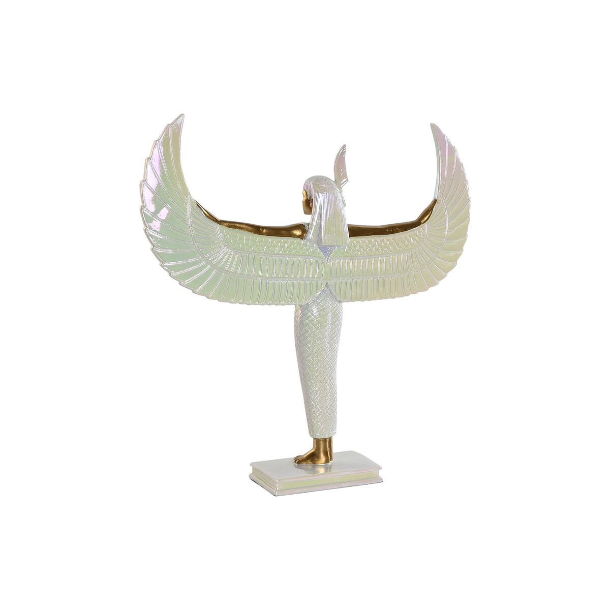 Prydnadsfigur Home ESPRIT Vit Gyllene Harts Orientalisk 34 x 6,5 x 33,5 cm - 4