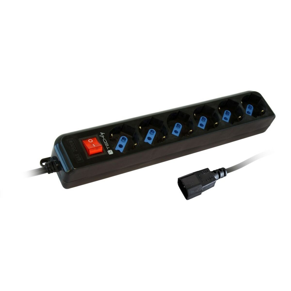 Överspänningsskydd 6 Tomas Schuko Techly IUPS-PCP-6V Svart 3500 W (1,5 m)