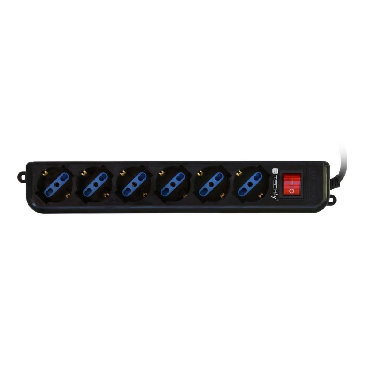 Överspänningsskydd 6 Tomas Schuko Techly IUPS-PCP-6V Svart 3500 W (1,5 m) - 3