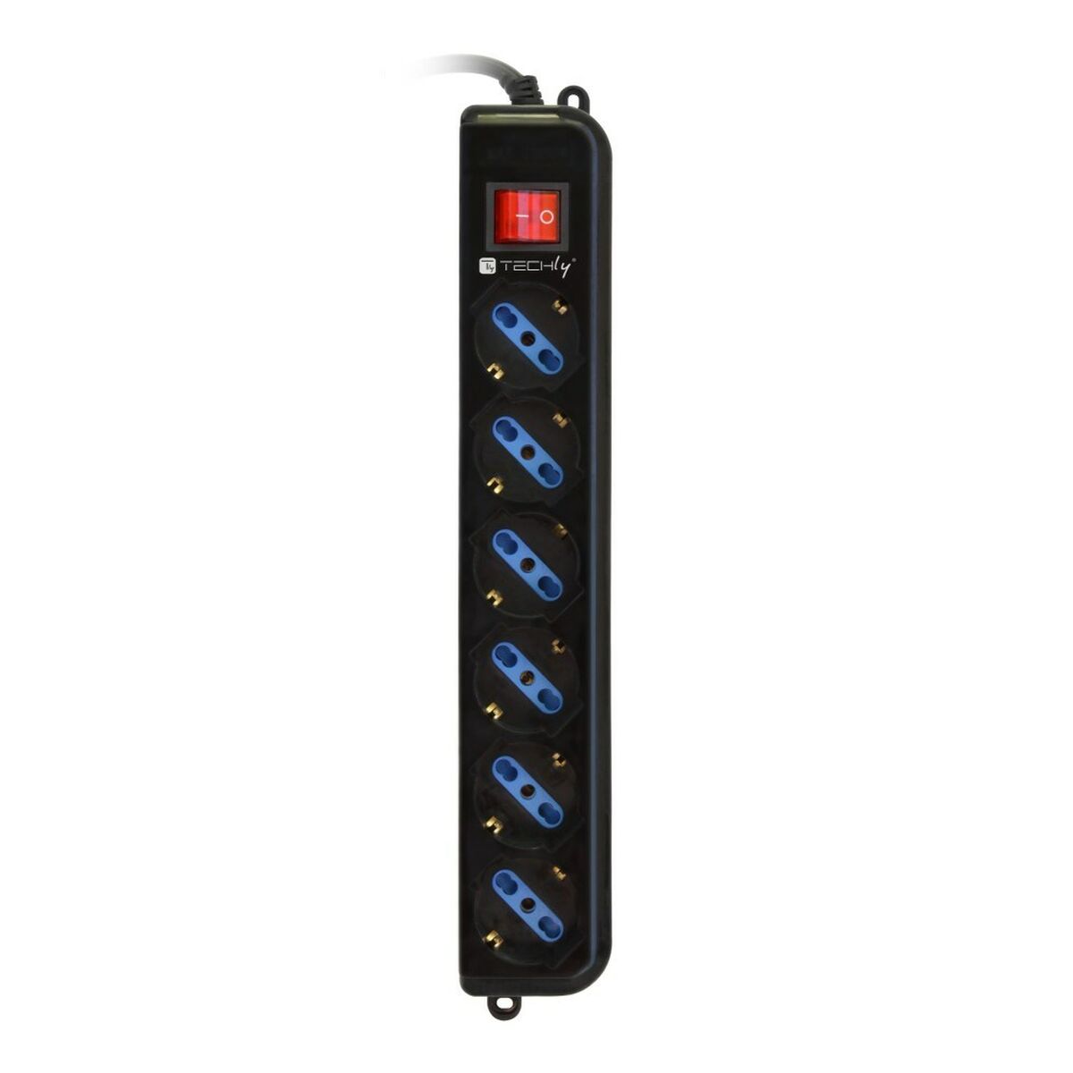 Överspänningsskydd 6 Tomas Schuko Techly IUPS-PCP-6V Svart 3500 W (1,5 m) - 2