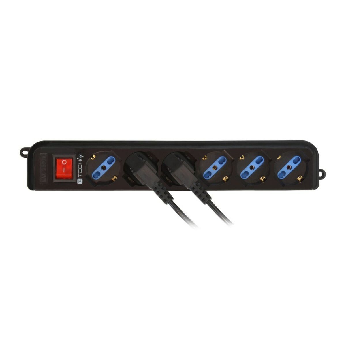 Överspänningsskydd 6 Tomas Schuko Techly IUPS-PCP-6V Svart 3500 W (1,5 m) - 4