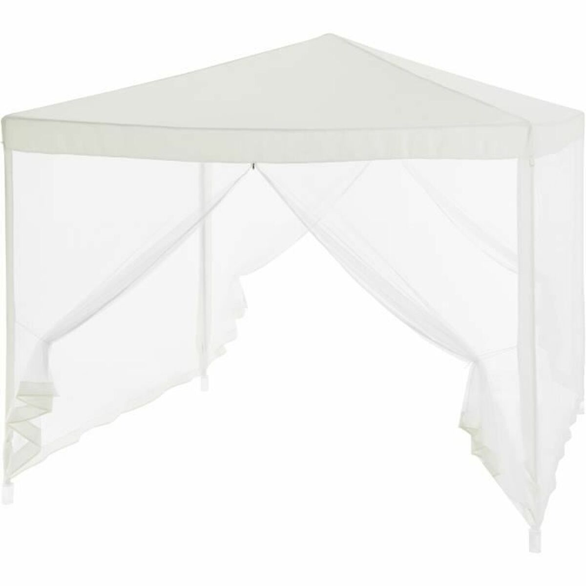 Gazebo 140 Stål 100 % polyester 3 x 3 m Vit - 3