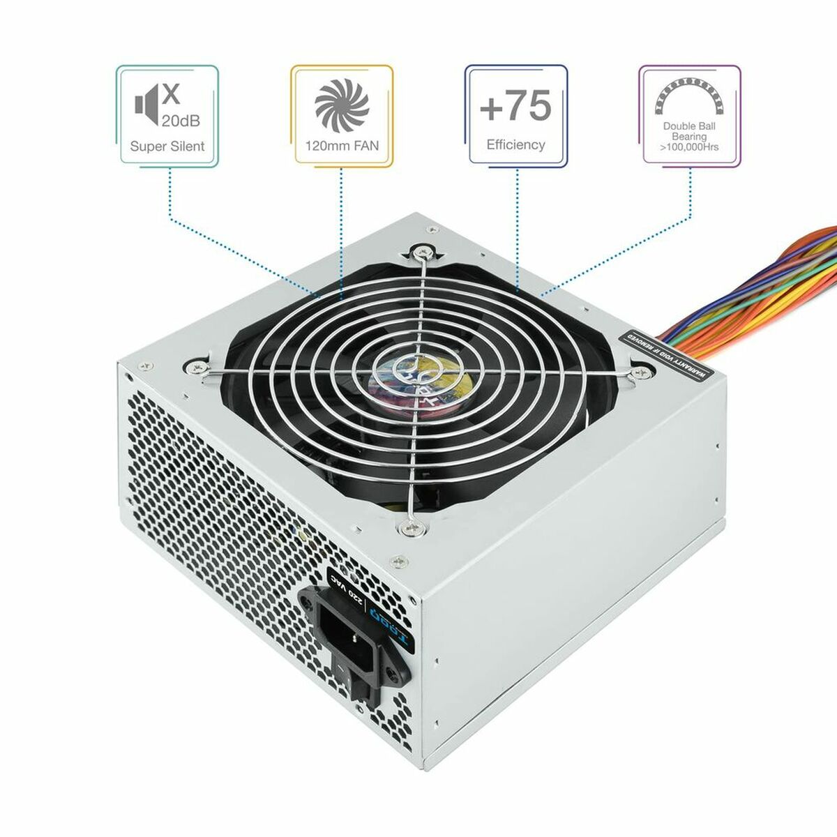 Strömtillförsel TooQ TQAPOLO-500SP ATX 500 W 500W - 2