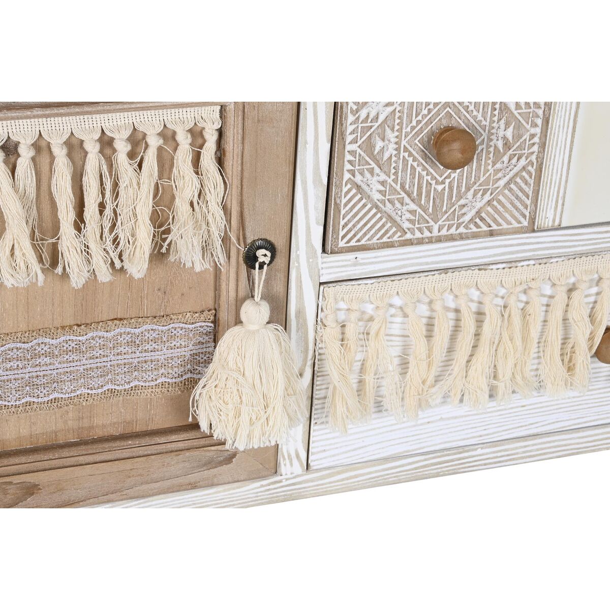 Skänk DKD Home Decor Gran Bomull Vit (120 x 35 x 80 cm) - 6