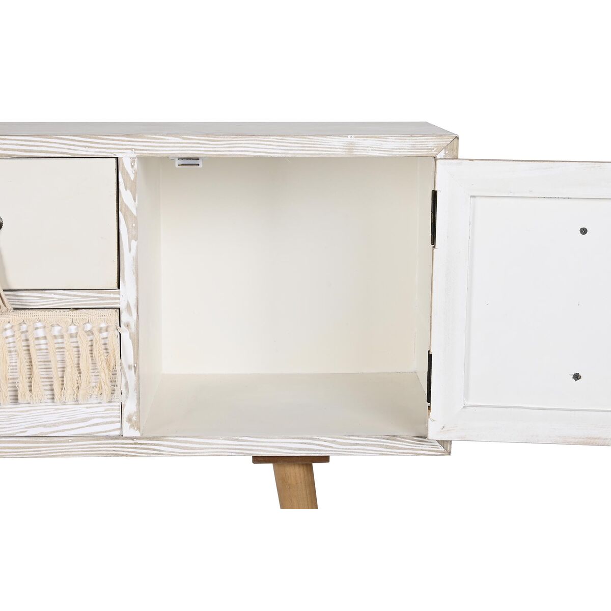 Skänk DKD Home Decor Gran Bomull Vit (120 x 35 x 80 cm) - 7