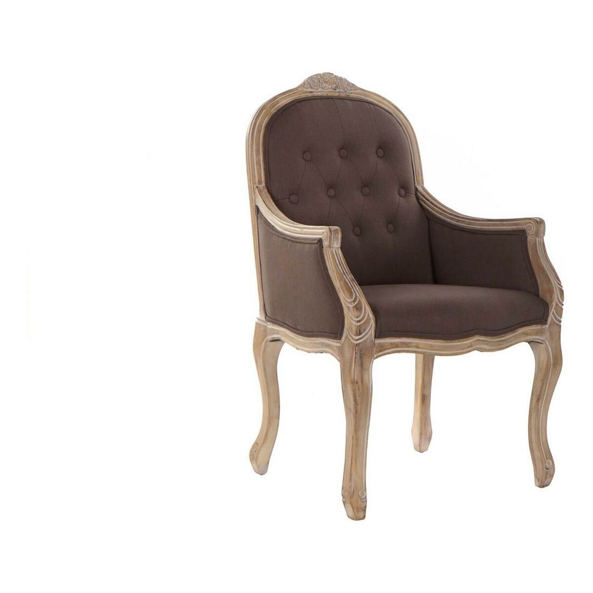 Fåtölj DKD Home Decor Brun Naturell Mörkbrun Gummiträ 62 x 55 x 100 cm 63,5 x 49,5 x 102 cm - 11