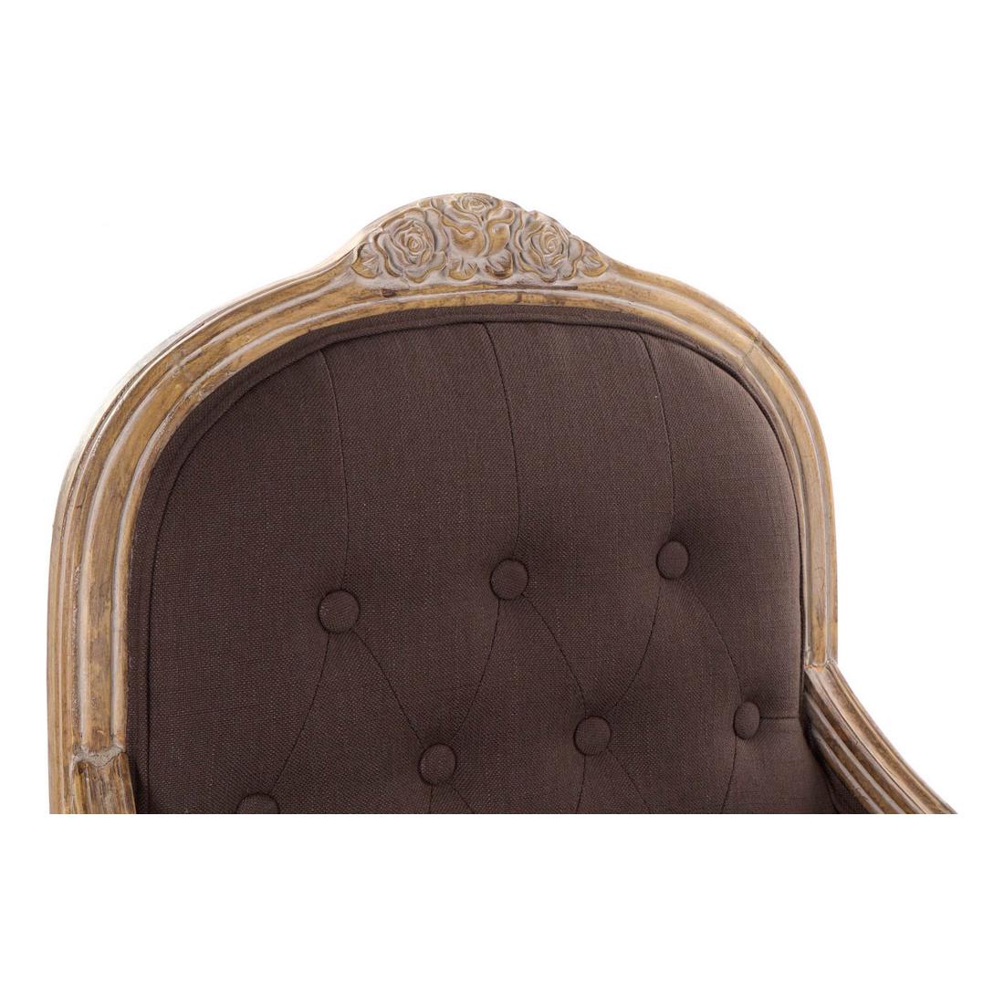 Fåtölj DKD Home Decor Brun Naturell Mörkbrun Gummiträ 62 x 55 x 100 cm 63,5 x 49,5 x 102 cm - 5