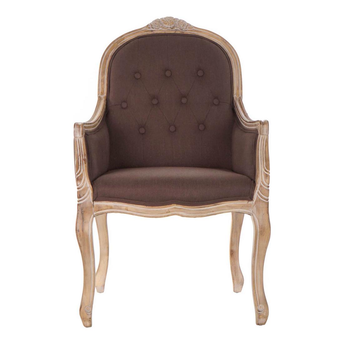 Fåtölj DKD Home Decor Brun Naturell Mörkbrun Gummiträ 62 x 55 x 100 cm 63,5 x 49,5 x 102 cm - 3