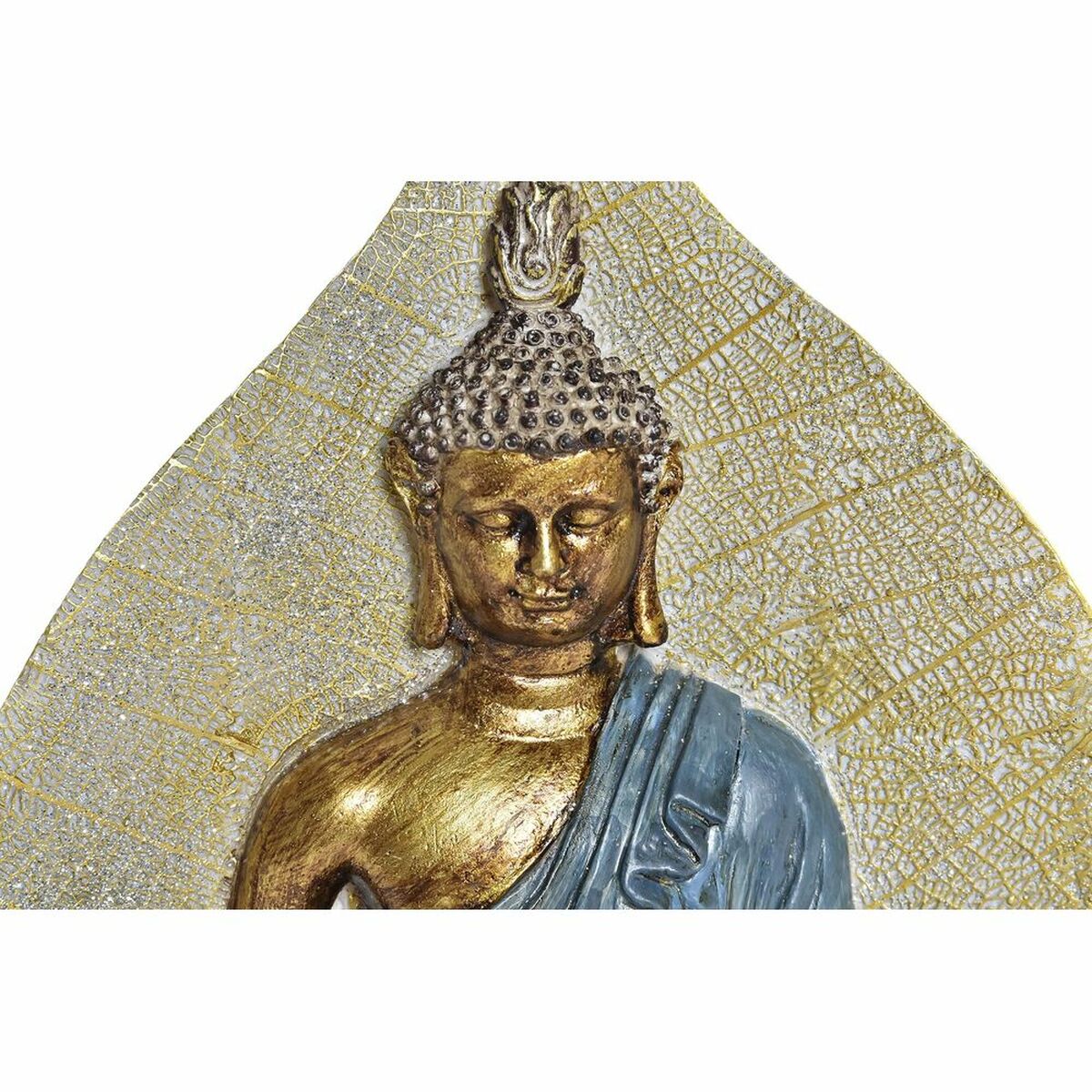 Prydnadsfigur DKD Home Decor Blå Röd Orange Gyllene Buddha Orientalisk 15,5 x 5 x 20,7 cm (3 antal) - 5