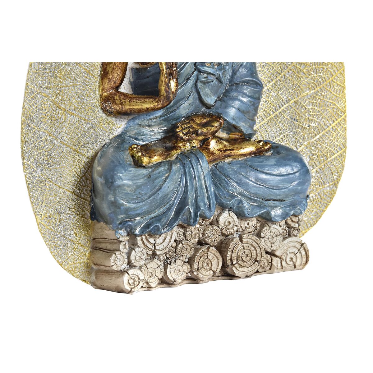 Prydnadsfigur DKD Home Decor Blå Röd Orange Gyllene Buddha Orientalisk 15,5 x 5 x 20,7 cm (3 antal) - 6