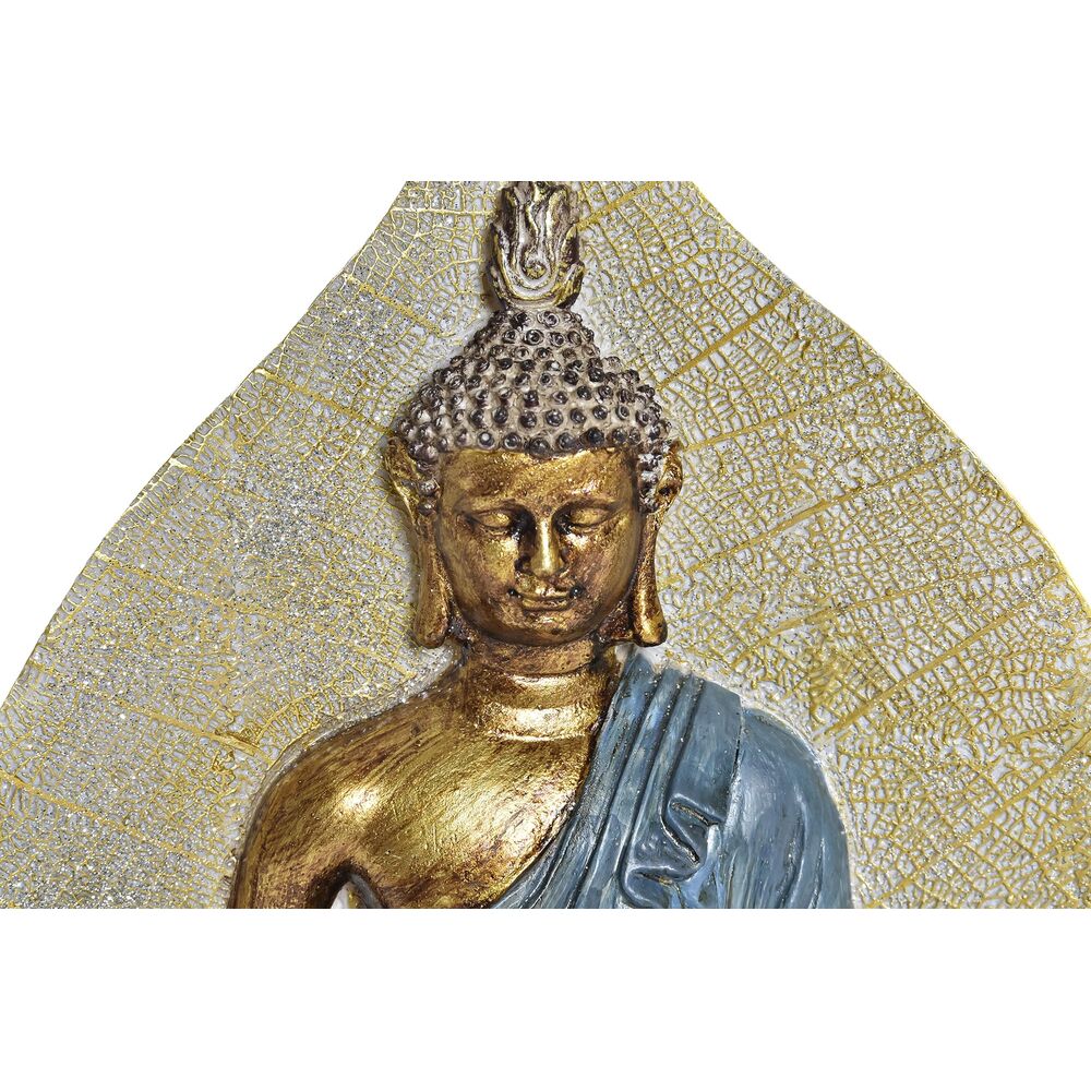 Prydnadsfigur DKD Home Decor Blå Röd Orange Gyllene Buddha Orientalisk 15,5 x 5 x 20,7 cm (3 antal) - 2