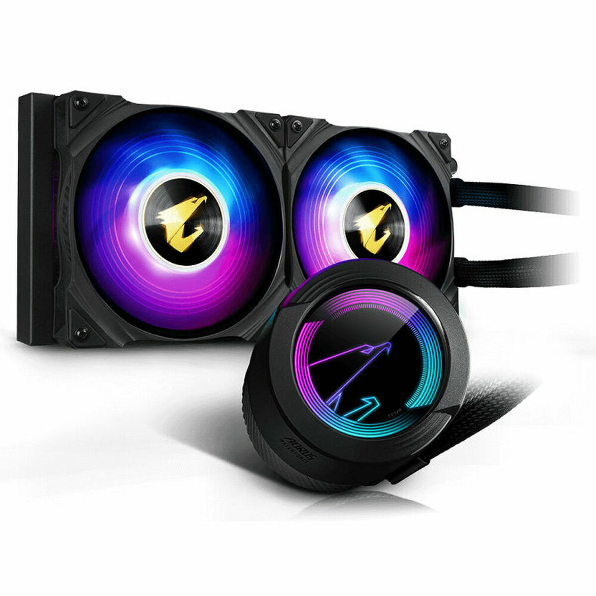 Flytande kylkit Gigabyte AORUS WATERFORCE 240 Belysning/LED Svart