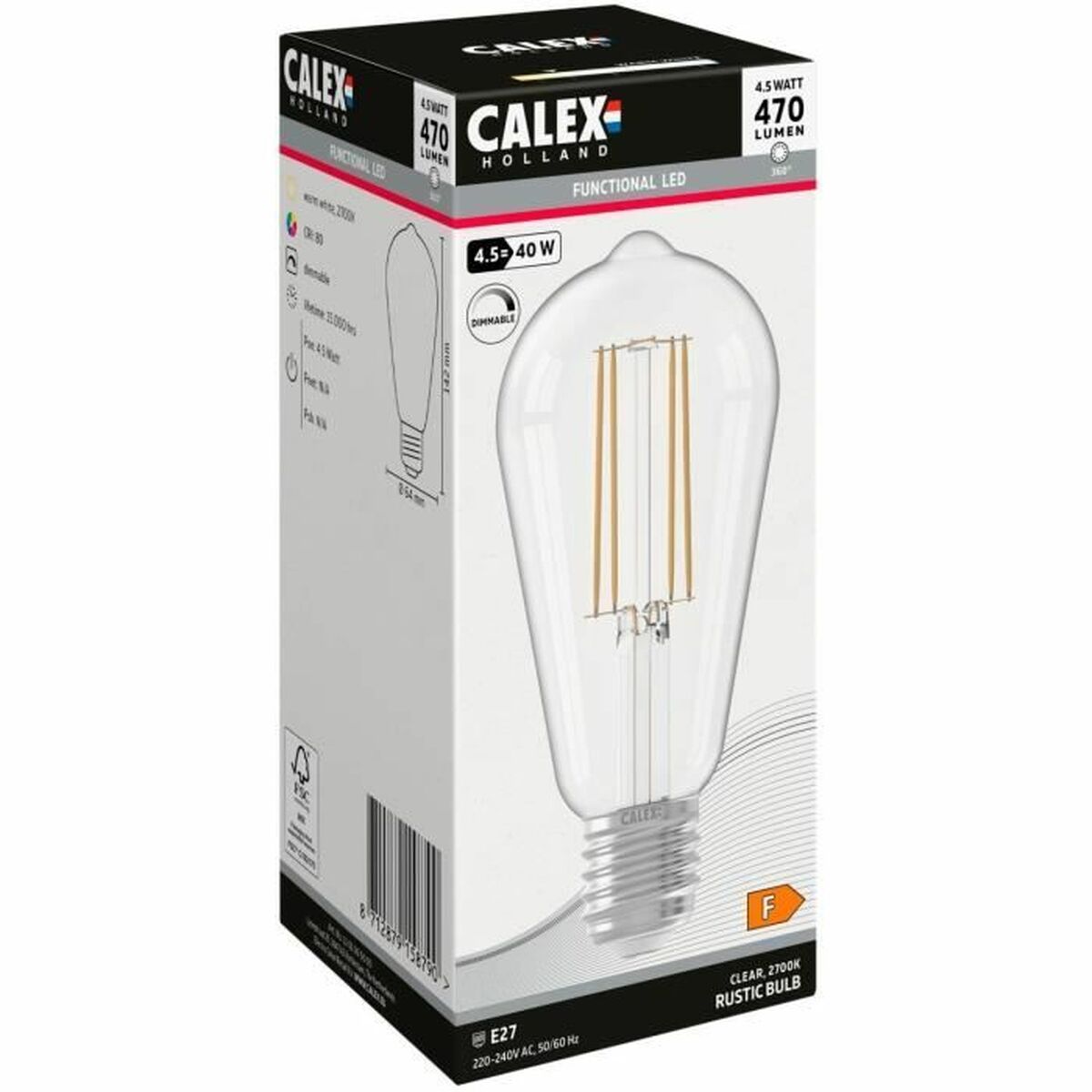LED-lampa Calex F 4,5 W (2700 K) - 3
