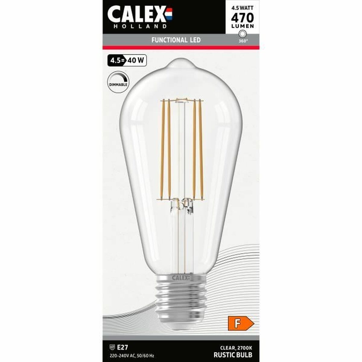 LED-lampa Calex F 4,5 W (2700 K) - 2