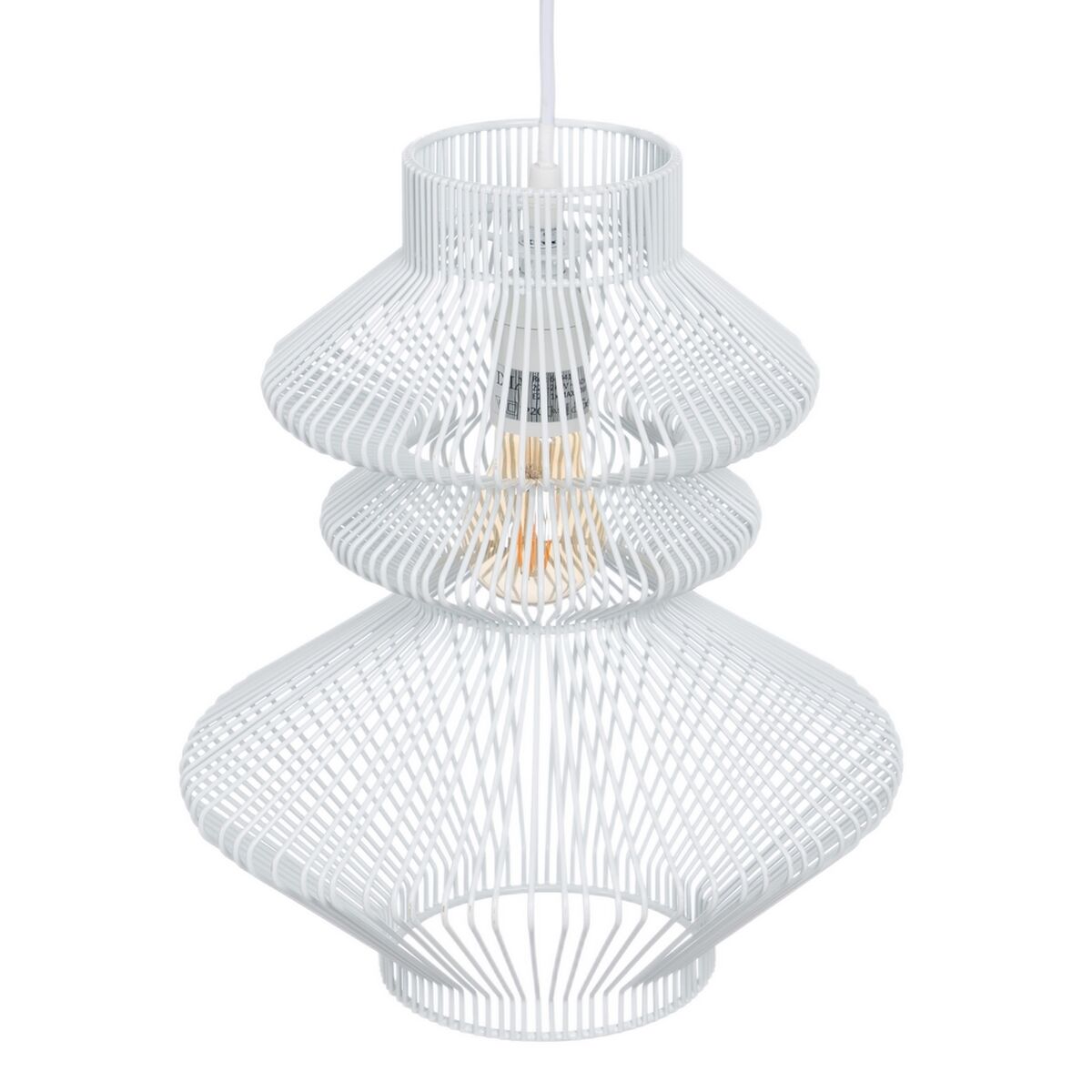Taklampa Metall Vit 28 x 28 cm - 3