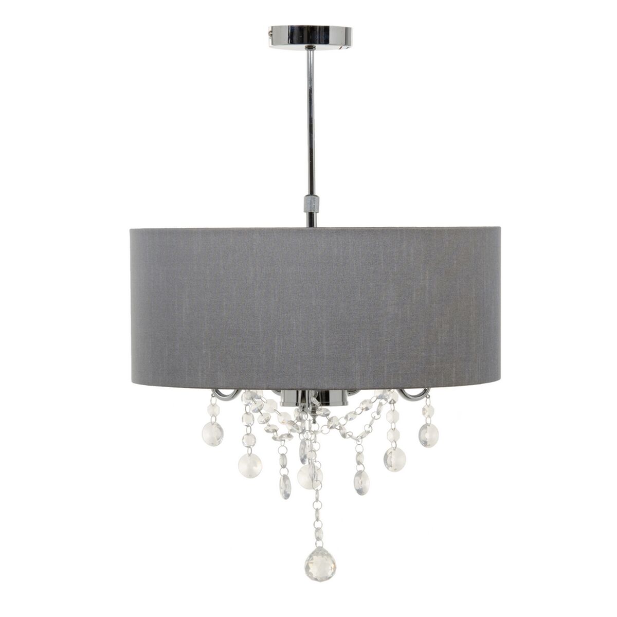 Taklampa 44 x 44 x 65 cm Grå Metall Ø 44 cm