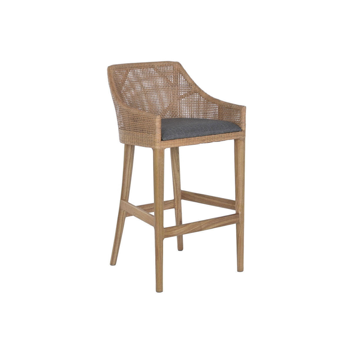 Sittpall Home ESPRIT Brun Grå Rattan 51 X 52 X 100 CM