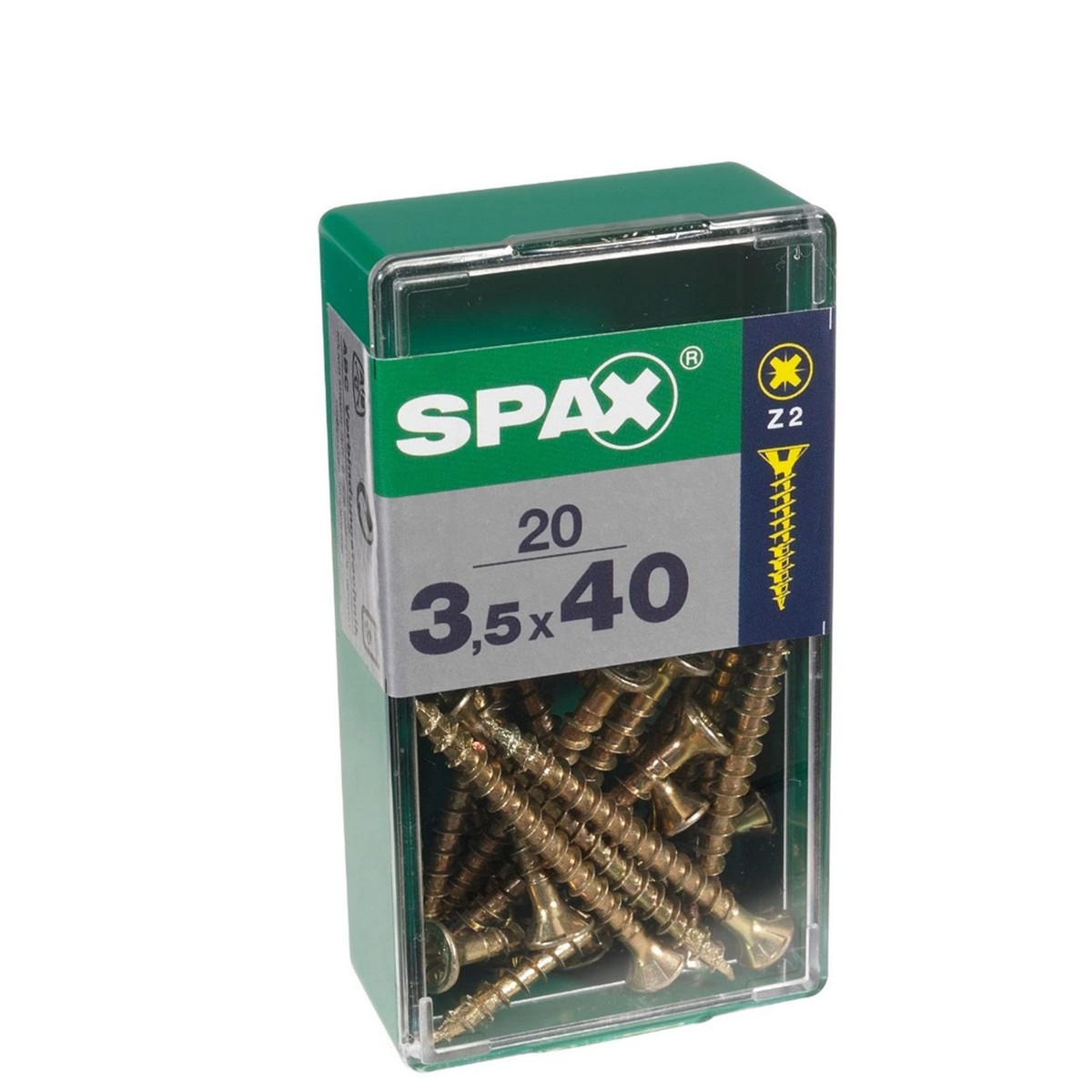 Låda med skruvar SPAX Yellox Trä Platt huvud 30 pcs (4,5 x 50 mm) - 2