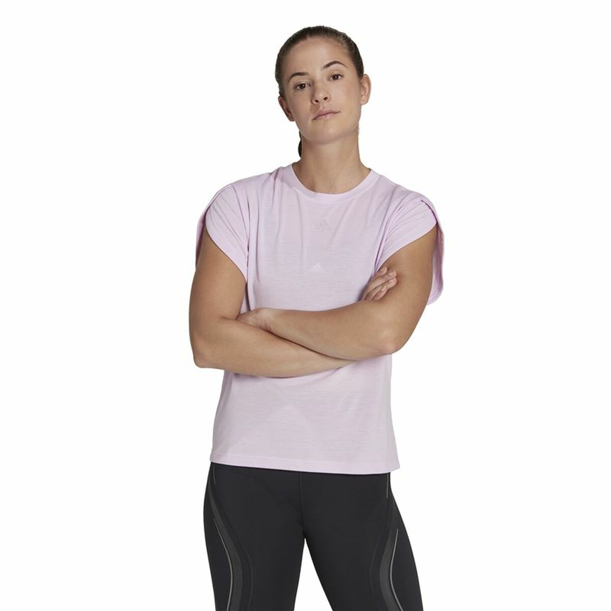 T-shirt med kortärm Dam Adidas  trainning Floral  Lila - 13
