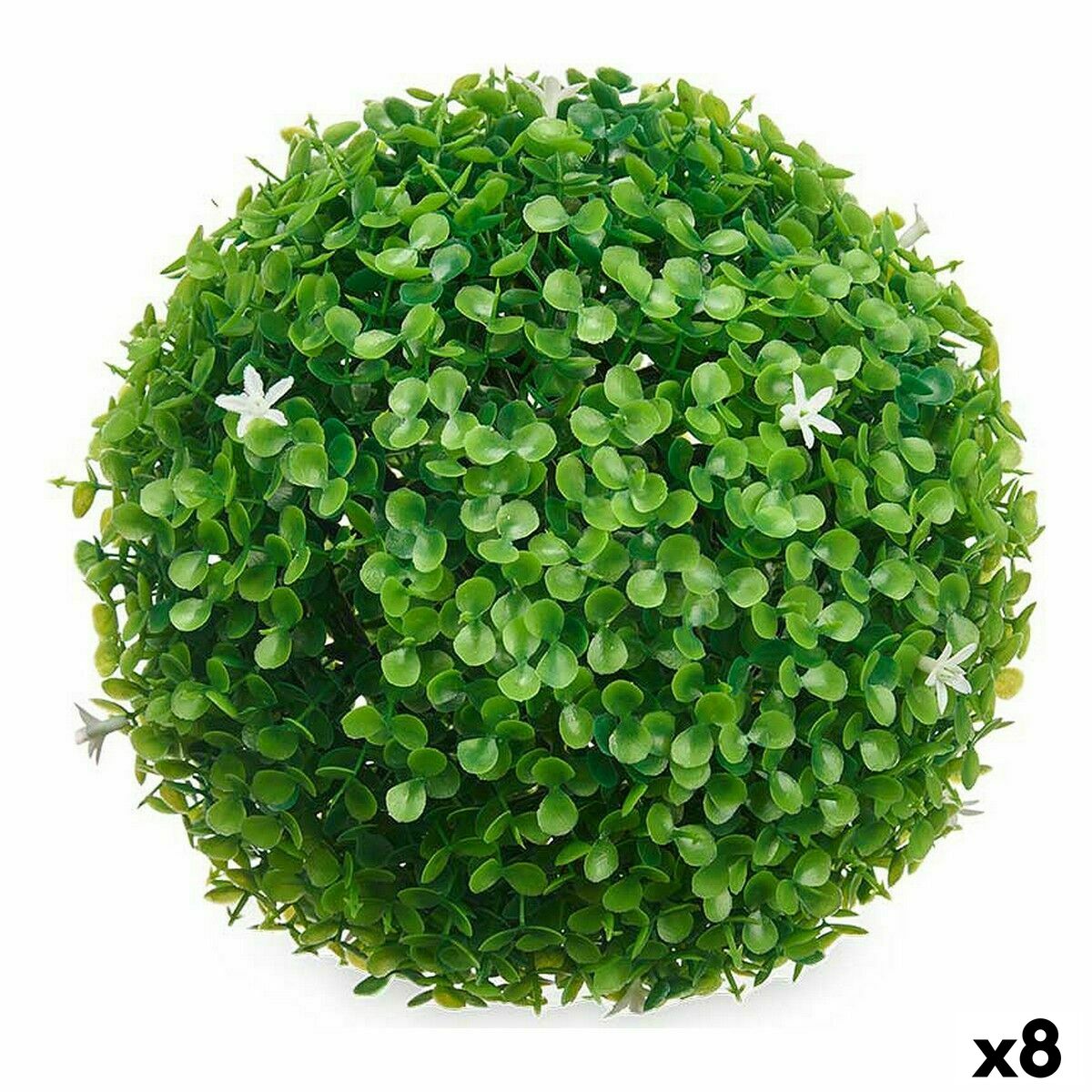 Dekorativ växt Ibergarden Plast Virágok Blad Labda 22 x 22 x 22 cm (8 antal)