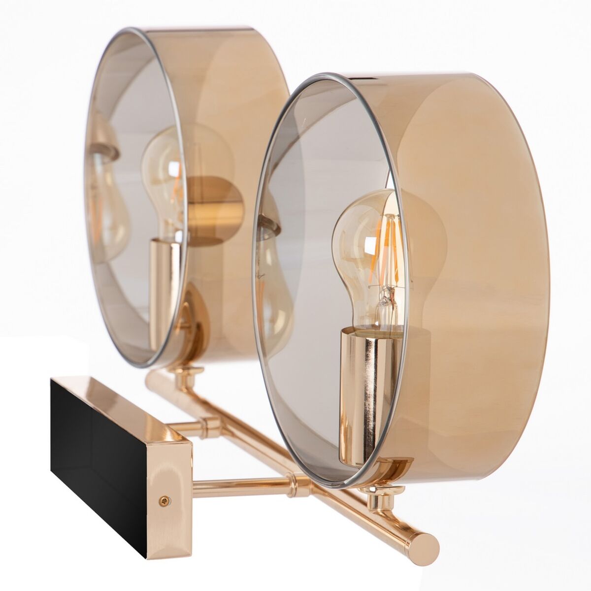 Vägglampa 50 x 14 x 41,6 cm Glas Gyllene Metall - 4